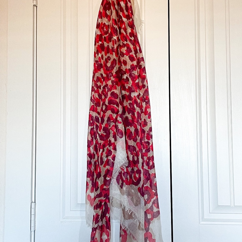 Pink Animal Print Scarf